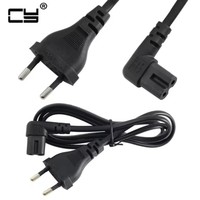 Nouveau câble d'alimentation CA Euro EU à angle droit, 1M/2M/3M/5M, prise EU 2 broches vers figure 8 C7 pour TV, imprimantes, appareils photo, PS4, PS3, etc.