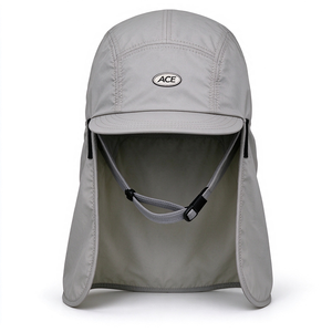 Casquette de surf à séchage rapide avec protection des oreilles et du cou UPF50, protection UV, légère, en nylon, 5 panneaux, résistante à l'eau, pour le sport et les voyages - Product Image 3