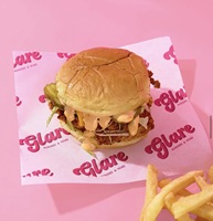 Sac en papier pliable personnalisé avec logo de marque, écologique, de qualité alimentaire, pour hamburgers, gâteaux, biscuits, pain, pâtisseries, beignets