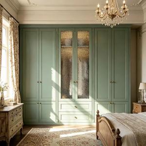<span class=keywords><strong>Armoire</strong></span> de chambre à coucher moderne de haute qualité avec portes vitrées, style européen, vente directe du fabricant chinois, rangement pour vêtements - Product Image 5