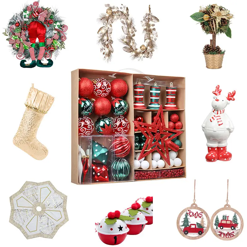 Eaglegifts Custom Gordijnen Handgeschilderde Luxe Gedrukt Nieuwe Kerst Product Ornamenten Plastic Bal Voor Boom Decoratie