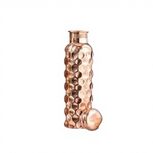 Botella de cobre, taza, suministro de fábrica, cocina y mesa, botellas de agua potable de cobre puro para exportación, venta desde India - Product Image 1