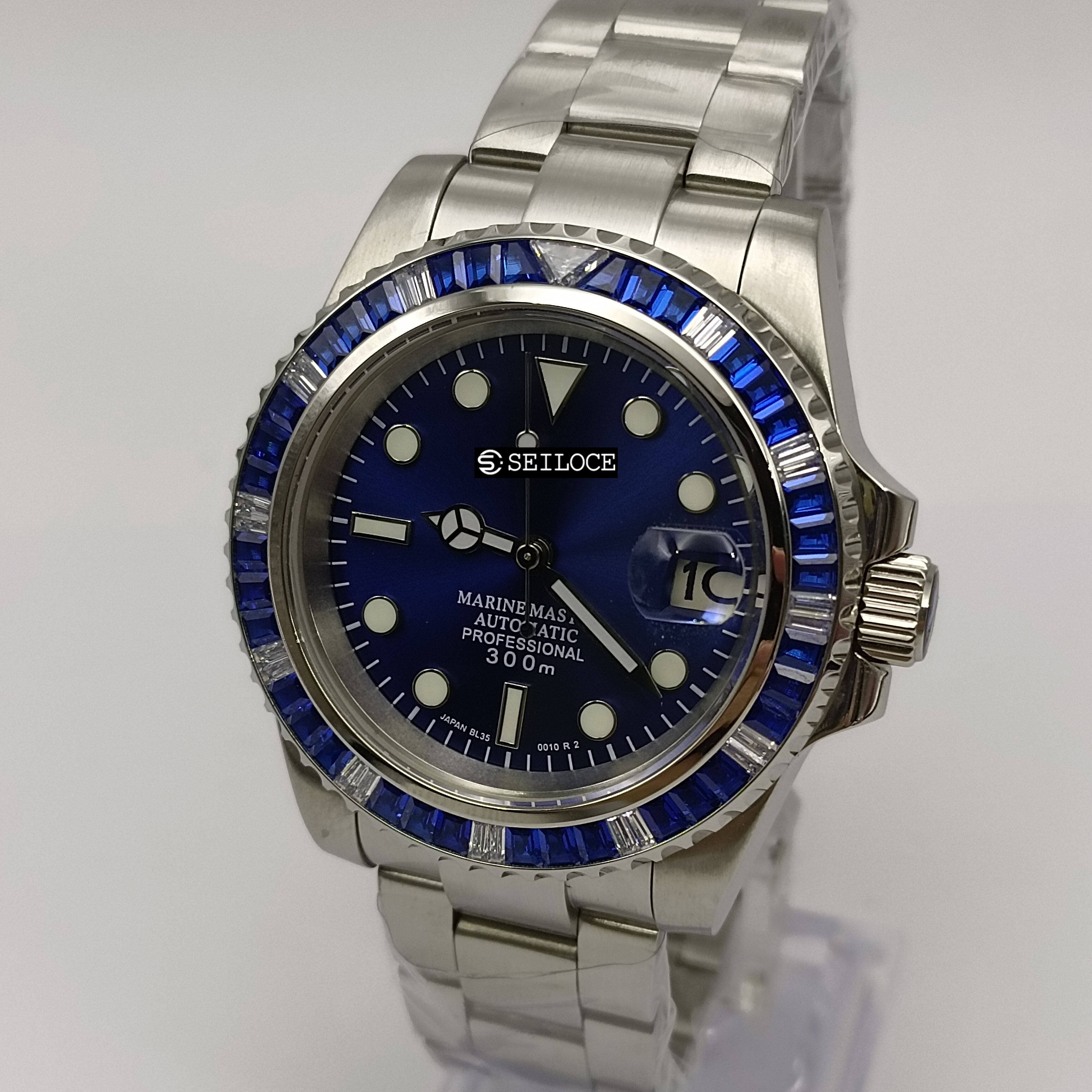 Silver Case+Blue Dial