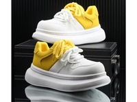 Nouvelles Chaussures Décontractées et Tendance pour Hommes 2026, à Semelle Épaisse en Caoutchouc, Doublure en Coton, Rehaussantes, Idéales pour l'Extérieur et les Loisirs, Style Collège