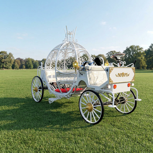 2026 Calèche de Noël de luxe blanche, confortable, de style européen, sans chevaux, pour mariage et tourisme électrique - Product Image 1