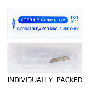 シルバー304ステンレス鋼シャープアングルアークニードル使い捨て刺Embroidery手動ブレードタトゥーニードル眉毛タトゥーニードル - Product Image 6