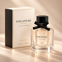 Flacon de parfum de luxe mignon 50ml 100ml en verre pour femmes avec logo et boîte personnalisés