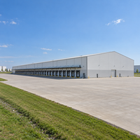 Grande structure en acier pour entrepôt, charpente portique durable, bardage isolé, atelier métallique, bâtiment industriel de stockage