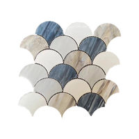 Fabricant de verre Grain de marbre Mélange de décoration Vitrail Mosaïque Carrelage de salle de bain Carrelage de cuisine Carrelage de verre pour dosseret