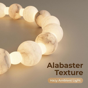 Lámpara Colgante Moderna de Lujo con Cadena de Cuentas de Alabastro Natural, Lámpara Colgante Translúcida de Mármol para Decoración de Proyectos de Hoteles <span class=keywords><strong>y</strong></span> Villas - Product Image 2