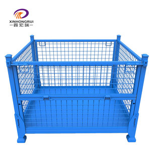 Chất lượng cao ráp Pallet hộp dây lưới Pallet lồng có thể gập lại lưu trữ <span class=keywords><strong>container</strong></span> cho hiệu quả hàng hóa & Lưu trữ - Product Image 1