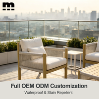 Hochwertige Korrosionsbeständige Outdoor-Terrassenmöbel Aluminiumrahmen Modernes Sofa-Set für den Strandbereich