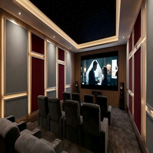 Module acoustique décoratif à installation rapide avec profil en aluminium et tissu transparent classique pour l'insonorisation des bureaux et des cinémas - Product Image 1