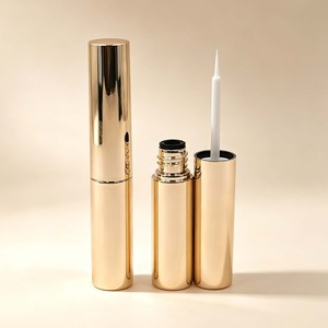 4.5ml Slim Gold <b>Plastic</b> Screw Cap Empty Liquid Eyeliner Bottle Cosmetic Eyelash Tube Private Label <b>Glue</b> Container Packaging - Product Image 1