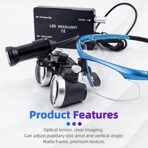 Kính lúp nha khoa 3.5X/2.5X độ phóng đại, kính hiển vi phẫu thuật hai mắt với đèn LED, đèn phẫu thuật y tế - Product Image 2