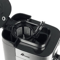 Cafetera de Goteo Anbolife con Molinillo, 1.2L, 10 Tazas, 1050W, Programable 24H, Pantalla LCD, Moli y Prepara, Contenedor de Granos de 60g, CETL, OEM, ODM