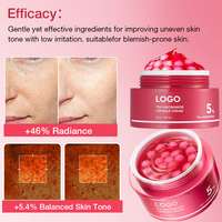 Crème hydratante pour le visage au collagène rose FATAZEN, crème en capsules de niacinamide pour unifier le teint, anti-âge, éclaircissante pour le visage