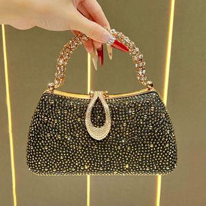 Nouvelle arrivée, sac à main de luxe pour femmes, classique, avec diamants, entièrement en strass, en polyester, avec chaîne, fermeture magnétique, 1L, ovale - Product Image 4