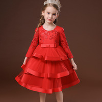 Robe de Princesse pour Filles en Dentelle et Perles, avec Nœud, pour Mariage, Fête, Cérémonie, Anniversaire, Soirée, Tutu pour Enfants