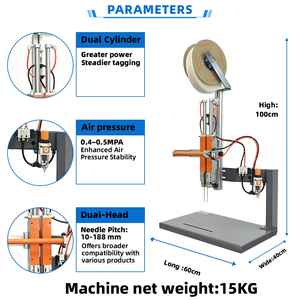 Booster Elastic Staple Machine Dual-Cylinder Pneumatic Semi-Automatic 0.5s Per Cycle <b>Textile</b> <b>Packaging</b> - Product Image 2