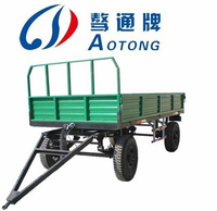 Remorque agricole utilitaire pour le transport de sable, de pierres et de matériaux de construction, avec tombereau latéral et benne arrière, à barre de traction mini