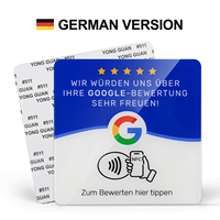 Autocollant NFC en acrylique pour avis Google en allemand, prêt à être expédié