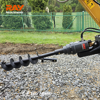 Foreuse de sol à couple élevé pour mini-excavatrices et chargeuses compactes de 0,75 à 50 tonnes – Compatibilité universelle – Ponceuse de trous de poteaux