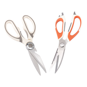 <b>Kitchen</b> <b>Scissors</b> Set Stainless Steel Thickened Multi Function For Home Use Orange White Off White Elbow Shape - Product Image 4