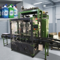 Ligne de production entièrement automatique résistante à la corrosion pour le remplissage par gravité de produits tels que le blanchiment et les nettoyants pour toilettes