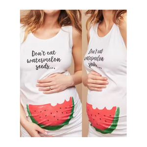 T-shirt de maternité uni et imprimé pour femmes T-shirt de maternité polyvalent T-shirt confortable de haute qualité pour un usage quotidien - Product Image 4