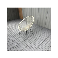 Fauteuil en rotin rond pour balcon, plage, jardin, en bois, style nid d'oiseau, pour l'extérieur