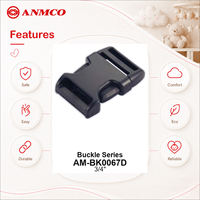 ANMCO Chine Usine ODM OEM Boucles de ceinture de sécurité à 5 points en plastique à dégagement rapide central pour poussette de bébé