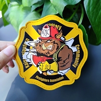 Patch en PVC souple de haute qualité, personnalisé, thermocollant, rond, décoratif pour uniformes et vêtements, numéro de modèle OEM