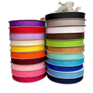 ริบบิ้นผ้าแบบกำหนดเองสีทึบริบบิ้นฟอยล์ผ้ากรอสเกรนสำหรับเป็นของขวัญผู้ผลิตในจีน - Product Image 1