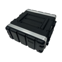 Boîtier de transport léger en plastique ABS rigide OEM 4U pour montage en rack, avec sac en filet zippé simple pour le rangement d'un amplificateur de puissance