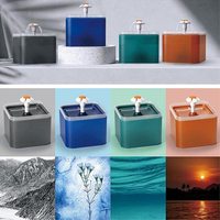 Fontaine à eau pour chat Fontaine à eau ultra silencieuse pour chat 2L/67oz avec lumière LED Filtre à charbon actif Fontaine à eau pour animaux de compagnie pour chats et chiens