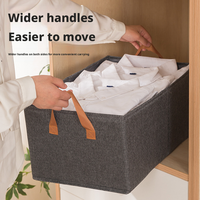 Boîte de rangement pliable grande capacité avec poignées pour cuisine, salle de bain et usage domestique quotidien