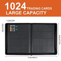 Album de collection de grande capacité pour cartes TCG Yugioh, Pokémon, sportives, baseball, photos, classeur de cartes à collectionner à 16 pochettes pour Toploader