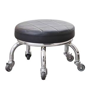 Tabouret à roulettes rotatif, coussin de siège rond en éponge haute densité pour pédicure, nail art, nettoyage des sols, adultes, enfants, personnes âgées - Product Image 3