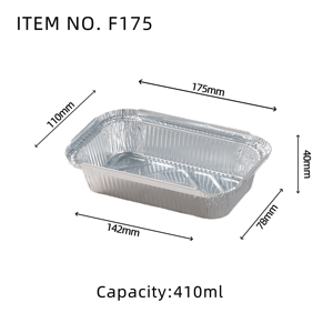 Barquette alimentaire en aluminium argenté de haute qualité, conteneur <span class=keywords><strong>jetable</strong></span> pour la restauration et boîte à lunch à emporter - Product Image 2