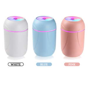 In Stock Portable <strong>LED</strong> <strong>Light</strong> 300ml H2o Spray Mist <strong>Mini</strong> Humidificador Double Wet Aroma Essential Oil <strong>Diffuser</strong> Car With Us - Product Image 3