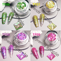 Nouveau Sparkle Neon Nail Glitter Powder Chunky Glitter Pour Nails Art Décoration