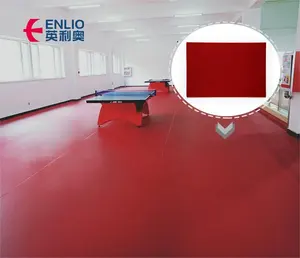 Enlio Ittf Approved Good Construction Cost Table Tennis Court Flooring Vinyl Pvc Floor Table Tennis Pickleball Courts