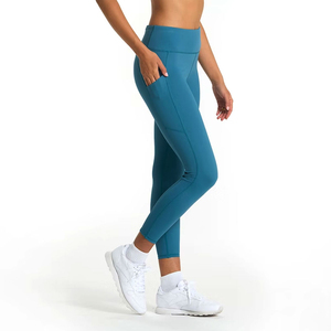 Leggings de fitness pour femmes de haute qualité en gros, taille mi-haute, tissés, écologiques, à séchage rapide, respirants, couleur personnalisée, prêt à porter - Product Image 3