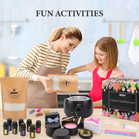 Kit de fabrication de bougies pour adultes avec plaque chauffante, kit de démarrage DIY pour la fabrication de bougies à la cire de soja, parfait comme décoration d'intérieur