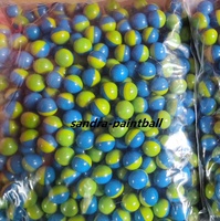 Vente en gros de balles de peinture personnalisées à double couleur, calibre 0,68, combinaisons rouge/bleu pour les passionnés de paintball