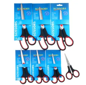 Household Scissors Practical 7" Rubber Grip Handle Office Scissors Left Handed Bandage Scissor Shears