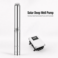 Solar-Brunnenpumpe DC Tauchmotor Bürstenlos 3 Zoll Edelstahl Tiefbrunnensystem für Landwirtschaft und Bewässerung