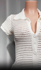 Conjunto de Dos Piezas Tejidas para Mujer en 3 Colores, Camiseta de Manga Corta y Minifalda con Borlas, Ropa de Playa, TALLA ÚNICA - Product Image 3
