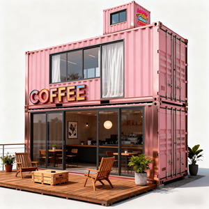 ร้านกาแฟคอนเทนเนอร์สองชั้นแบบกำหนดเอง, ร้านกาแฟเคลื่อนที่สำเร็จรูปแบบโมดูลาร์ และซุ้มขายสินค้าเชิงพาณิชย์สำหรับธุรกิจบนถนน Greens-MCsyjbox0 - Product Image 6